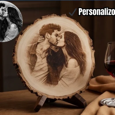Drewniane serce z imionami